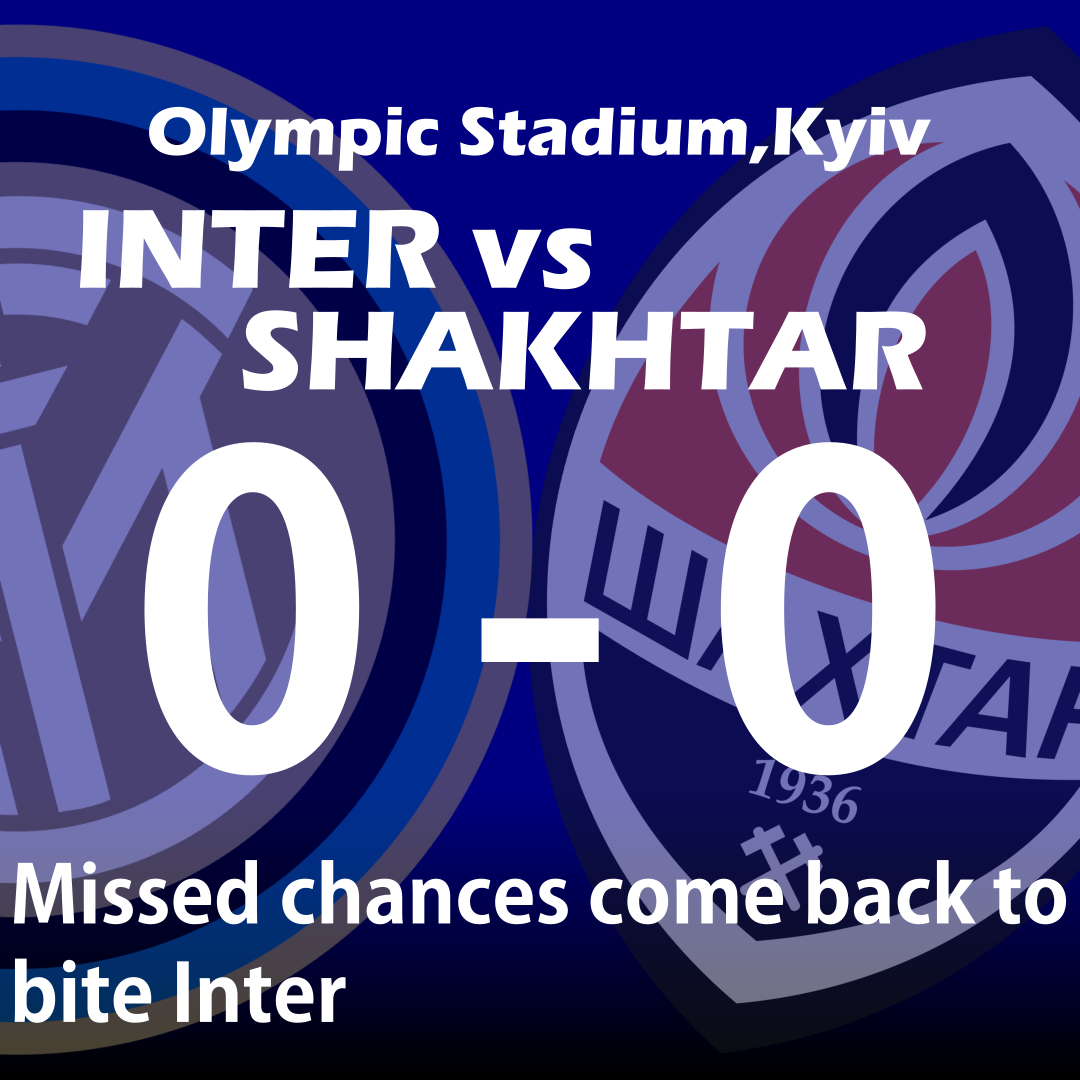 Shakhtar hold Inter in an unlucky stalemate